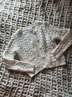 Cream Cable-Knit Button-Front Cardigan Sweater - Women